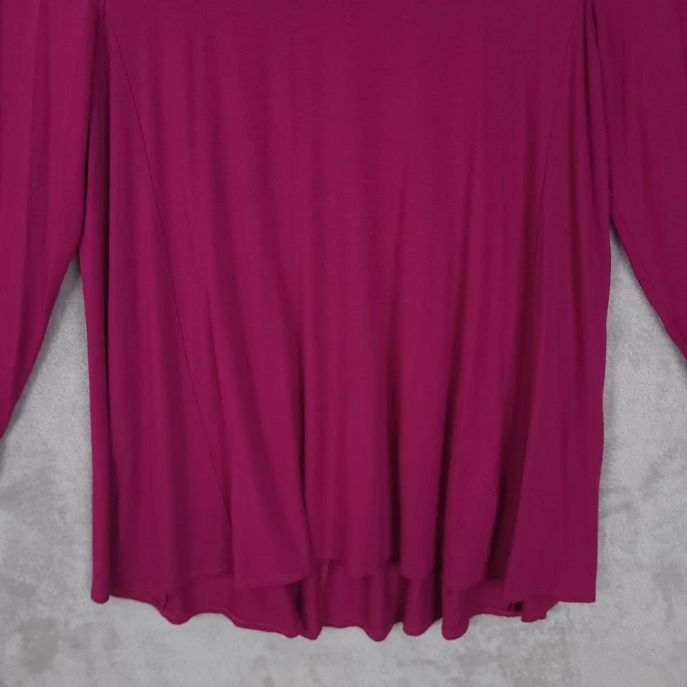 Eileen Fisher Shirt Womens Large Pink Viscose Stretch Tunic Top Made USA - Picture 4 of 12
